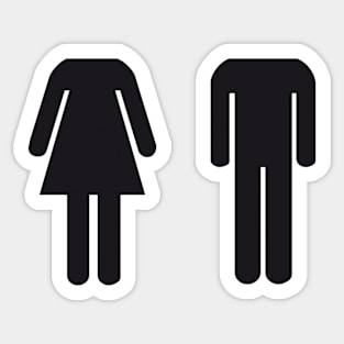 man and woman Sticker